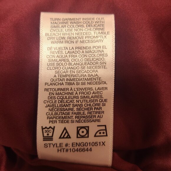 Kensie Jeans Crushed Burgundy Velvet Bomber Jacket - Women's Size Medium - Picture 13 of 15